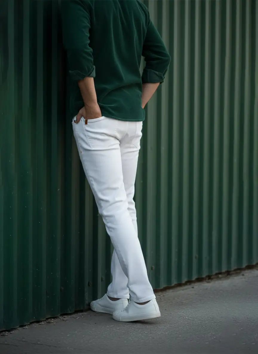 Slim-Fit Zipper-Fly Straight-Leg Jeans