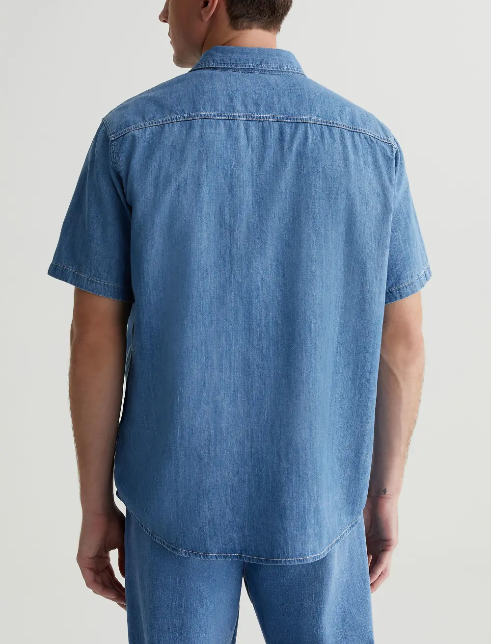 Men's Short Sleeve Denim Shirt