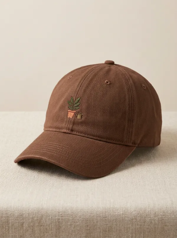 Embroidered Potted-Plant Unisex Baseball Cap