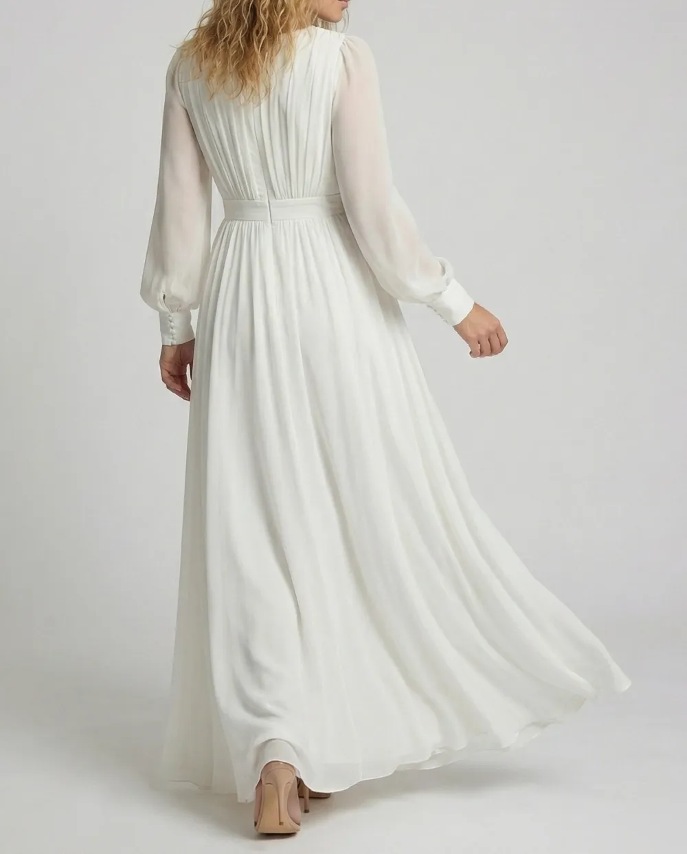 Women's A-Line Chiffon Pleated Bridal Dress