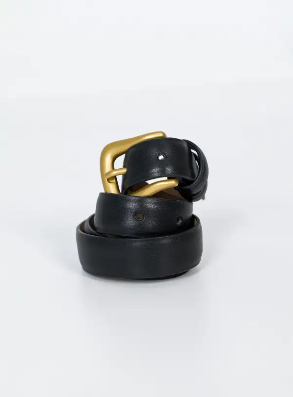 Relaxed Buckle Faux Leather Belt