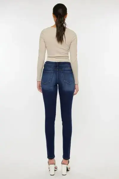 Mid Rise Gradient Skinny Denim Jeans