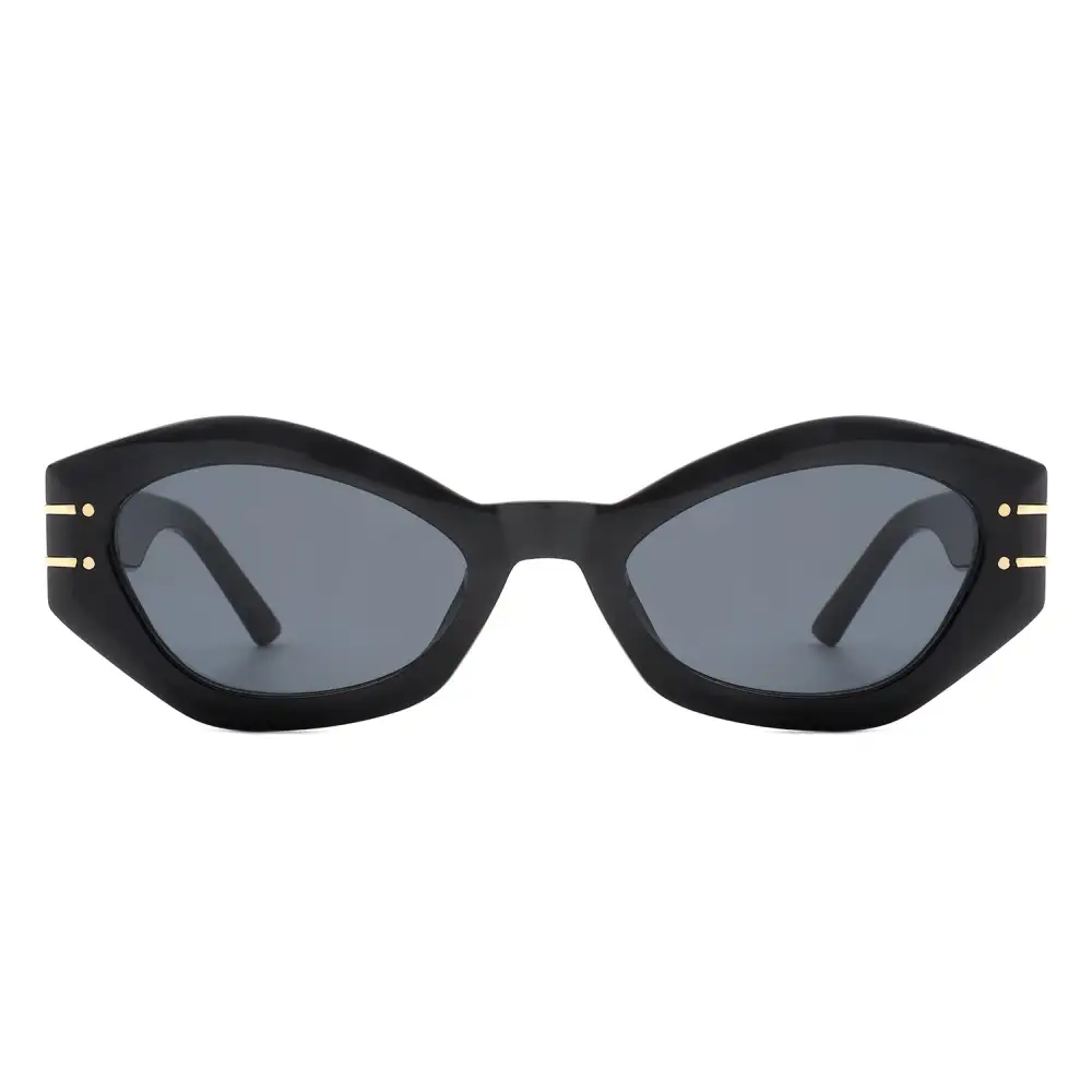 Relaxed Cat Eye Oval Frame Sunglasses