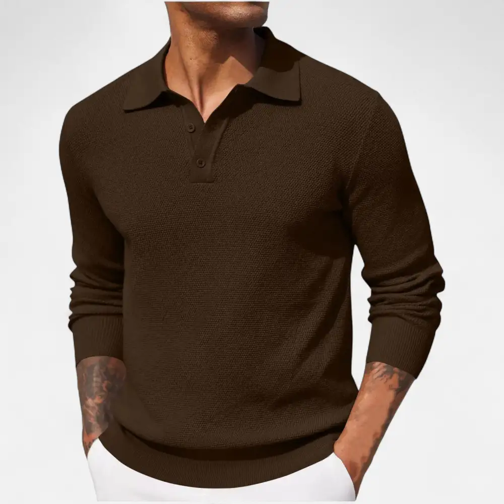 Cotton Classic Long Sleeve Polo Shirt