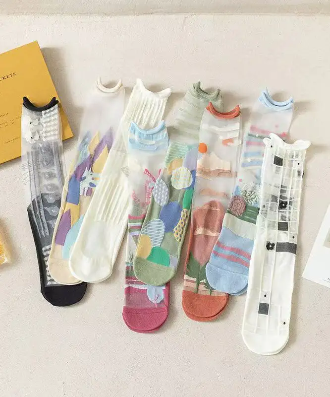 Jacquard Mesh Thin Breathable Socks