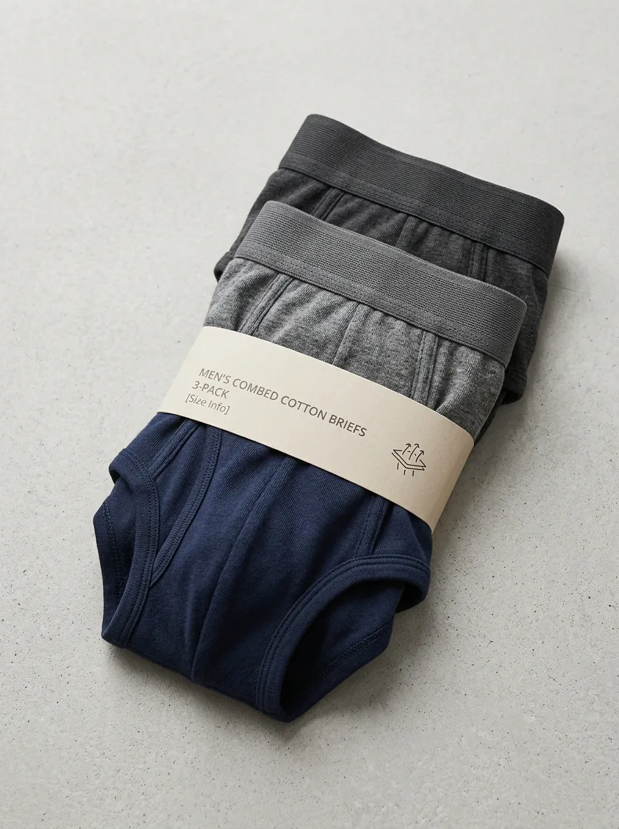 Men's Combed Cotton Pack Boxer Briefs