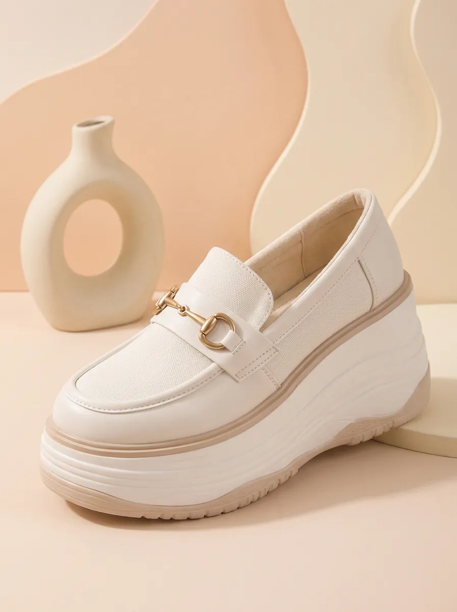 Horsebit Women's Chunky Platform Shoes