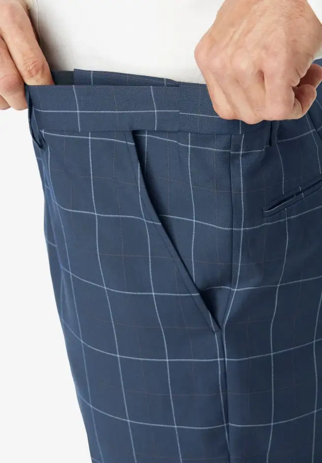 Easy Movement Plain-Front Expandable Dress Pants