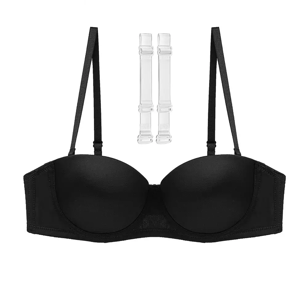 Bra with Clear Adjustable Straps