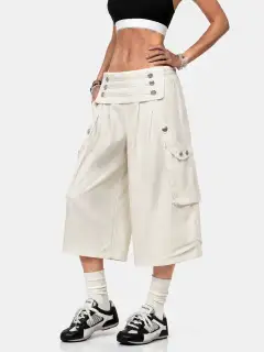 Contemporary Wide-Leg Shorts