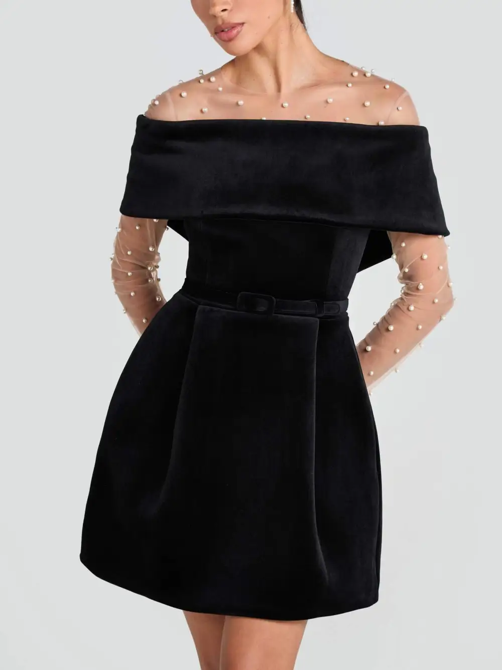 Off the Shoulder Elegant Mini Dress