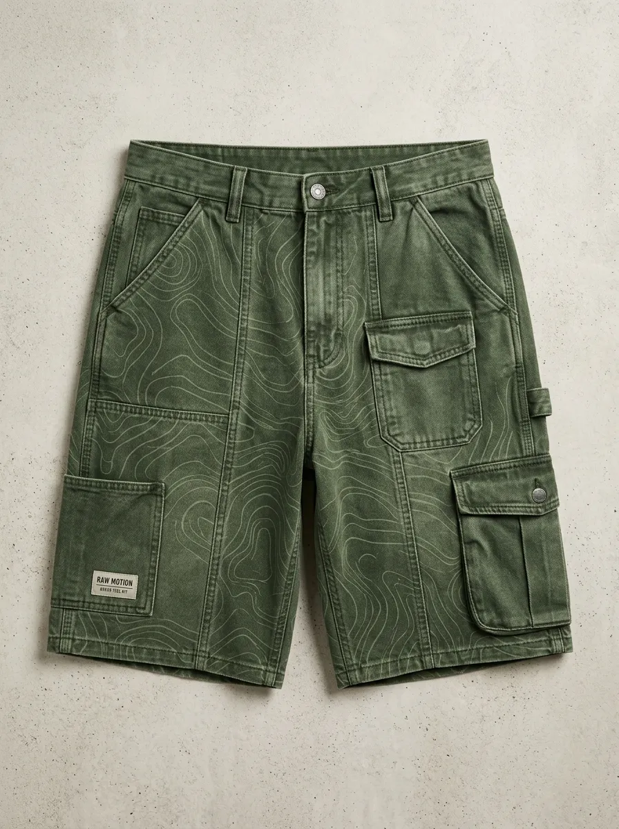 Everyday Cargo Topographic Graphic Men's Cargo Shorts