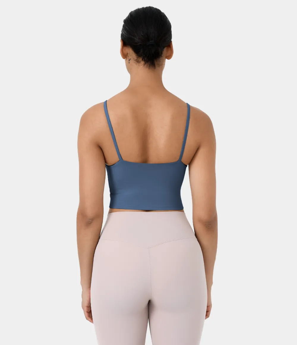 Basic Padded Workout Cropped Tank Top