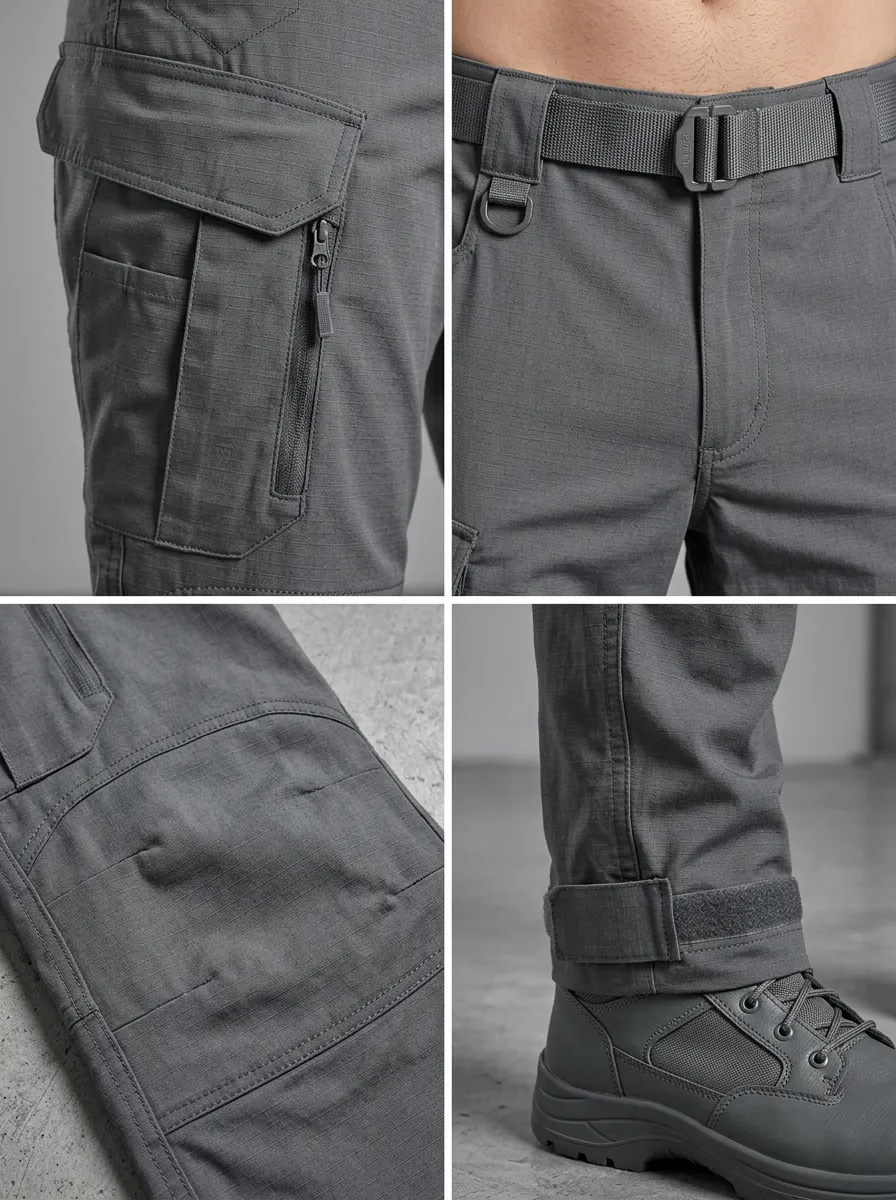 Men's Utility Tactical Outdoor Multi-Pocket Ripstop Cargo Pants