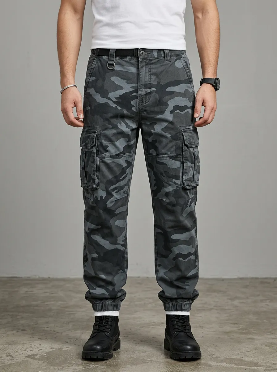 Street-Tactical Camouflage Cargo Pants