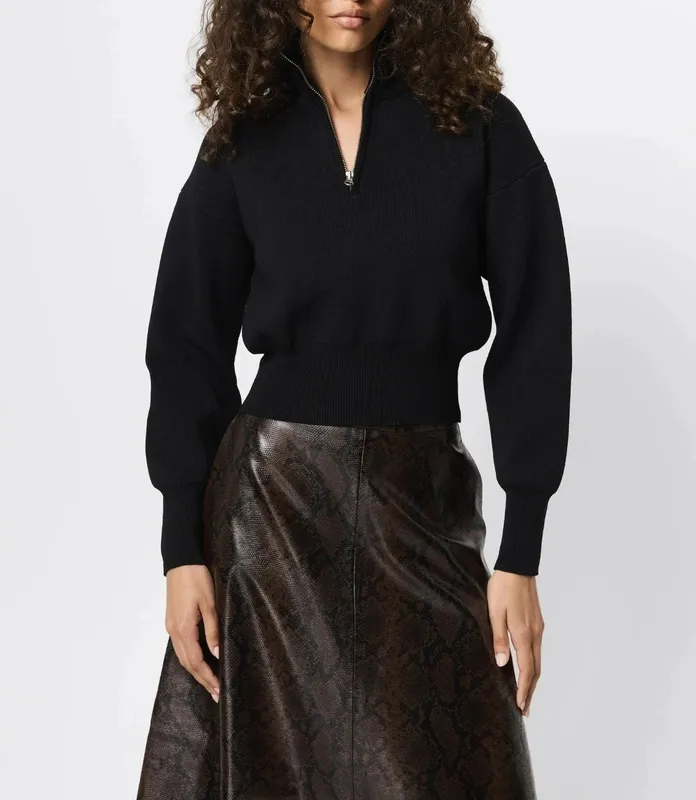 Black Ribbed Sweater
