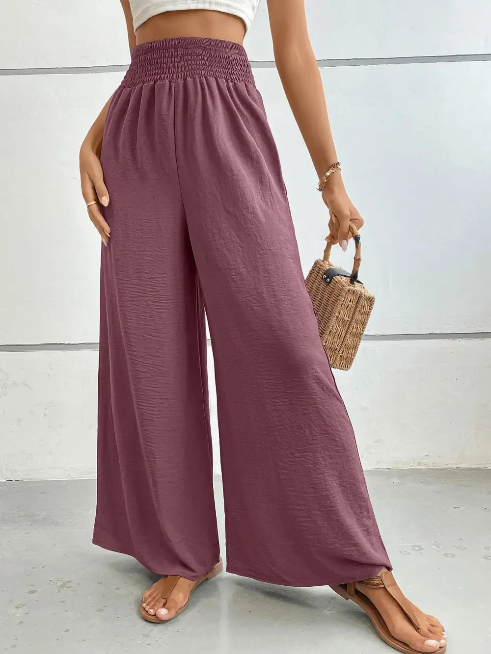 High Waisted Wide Leg Pants