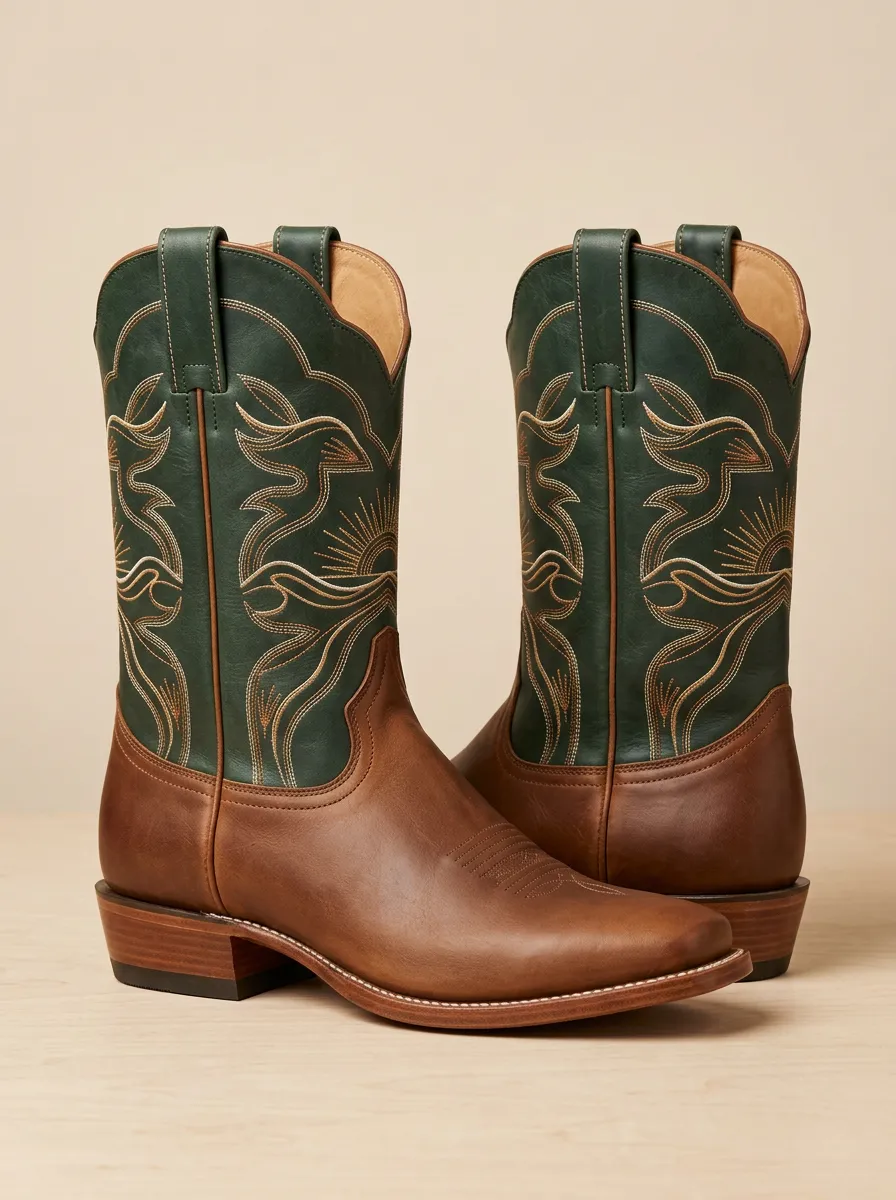 Women's Western Cowboy Embroidered Boots