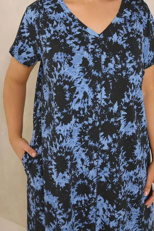 Black Tie Dye Cotton Dress