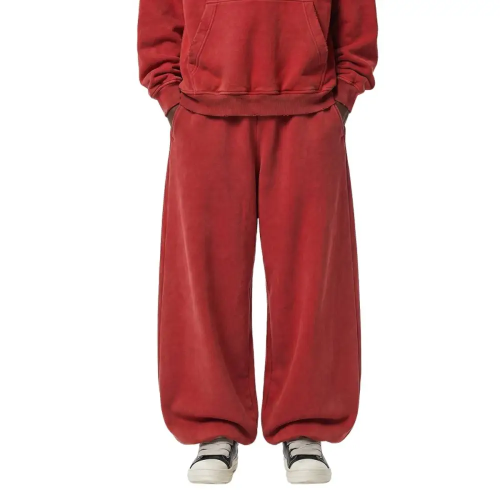 Snow Washed Oversized Fleece Men's Jogger Pants