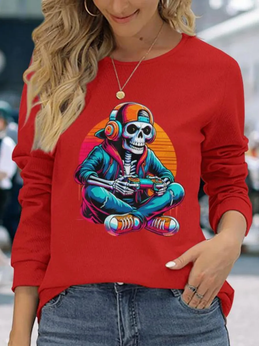 Skull Gamer Printed T-Shirt