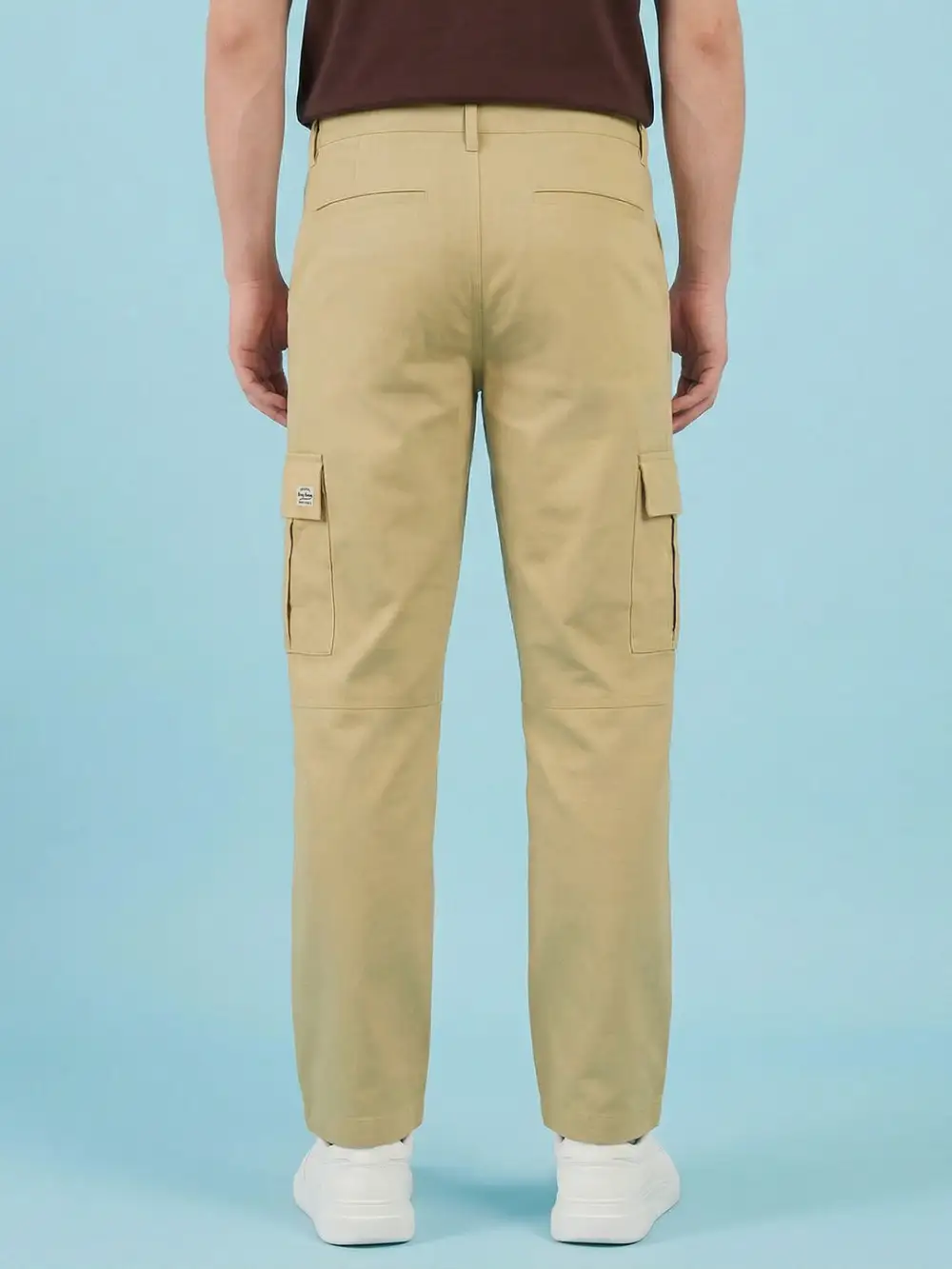 Straight-Fit Mid-Rise Cargo Trousers