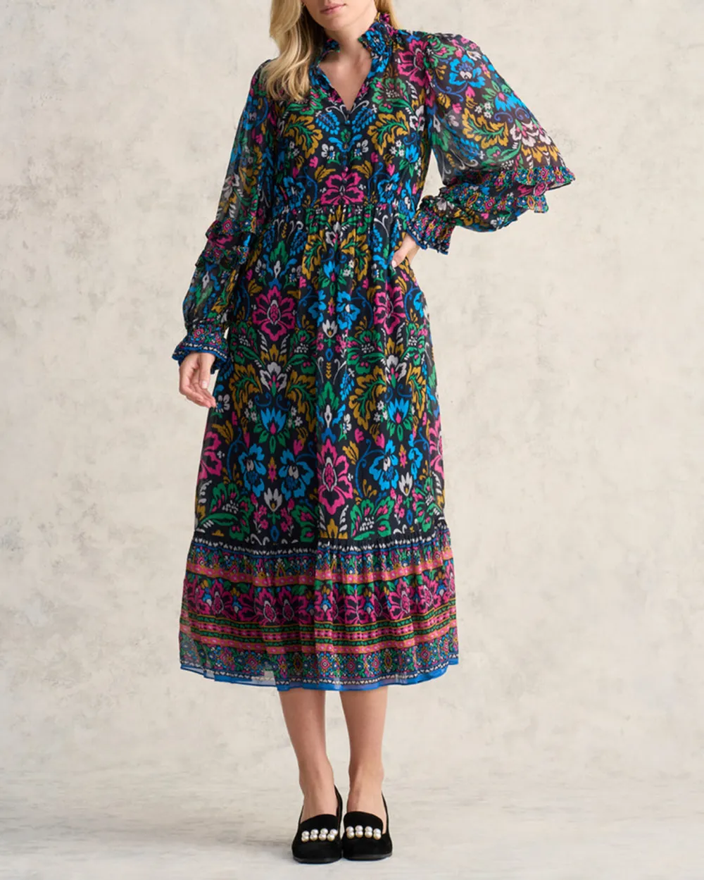 Printed Midi Dress