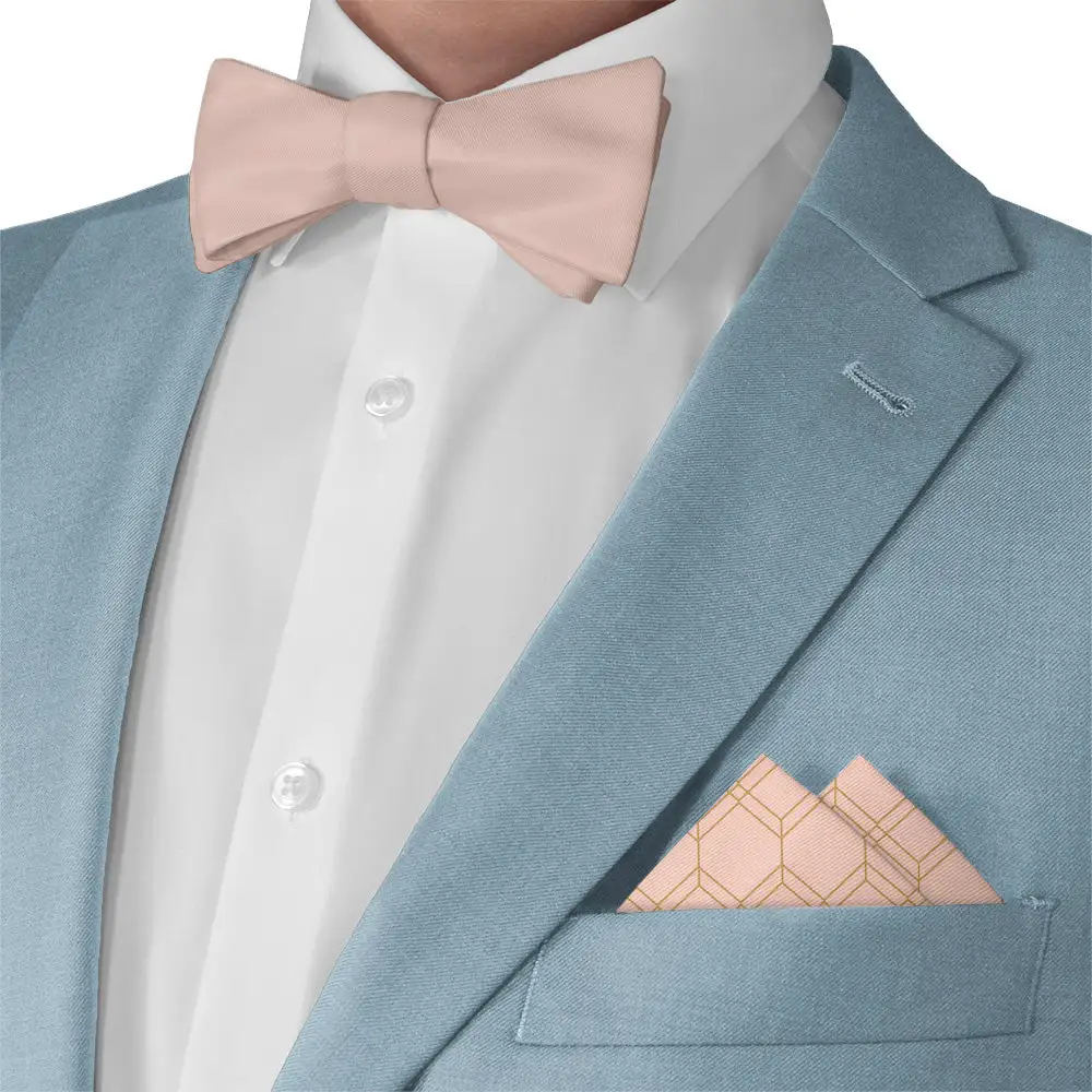 Smart Graceful Art Deco Geometric Pocket Square