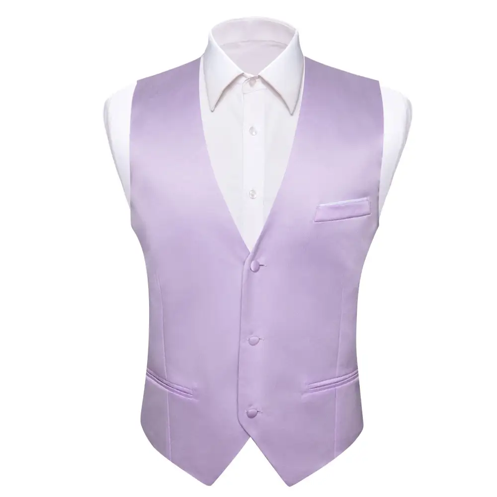 Solid V Neck Formal Vest Set