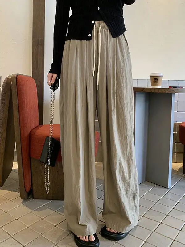 Women's Wide Leg Drawstring Loose Fit Pants