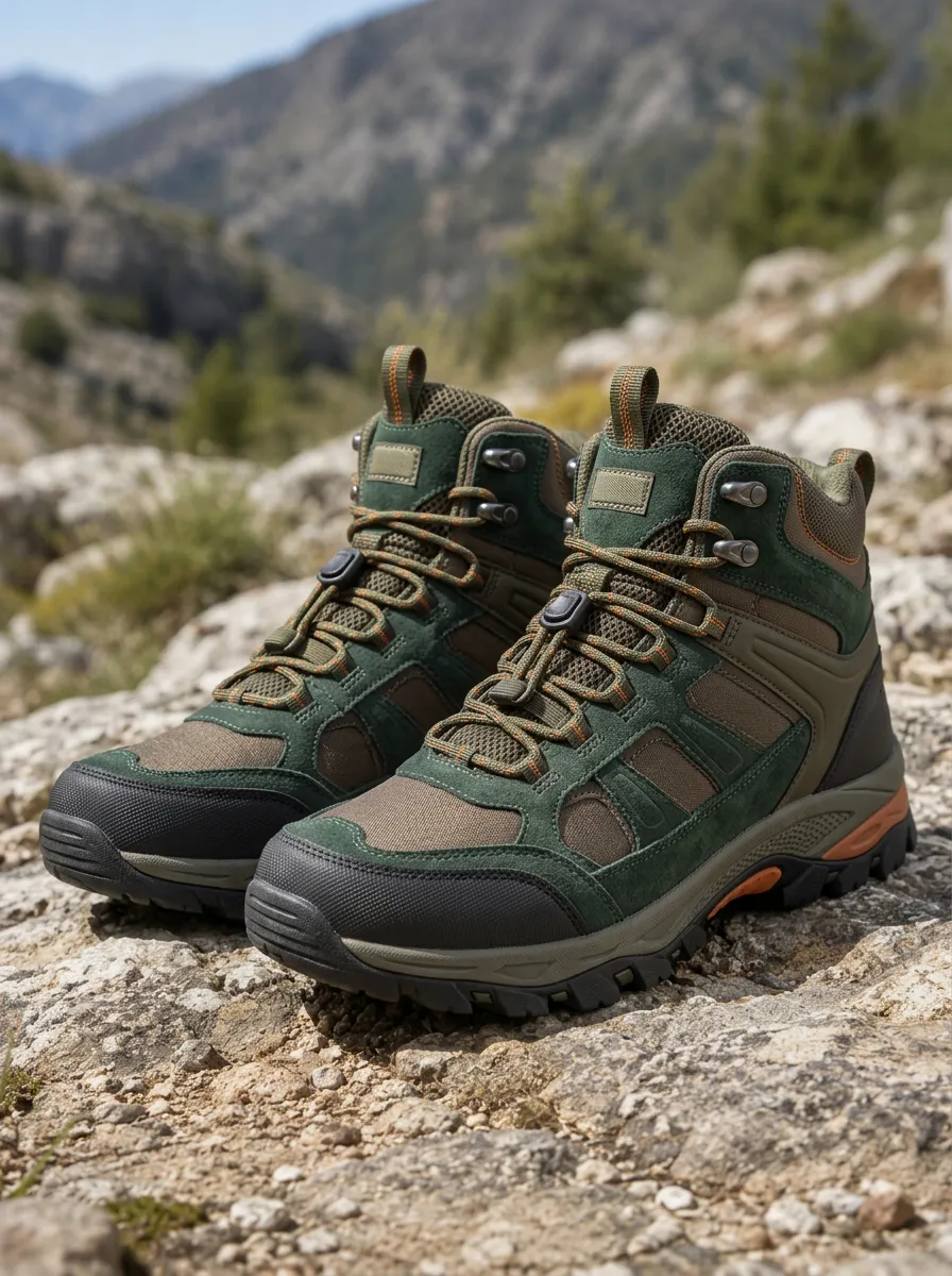 Women's Suede Mesh Trekking Boots
