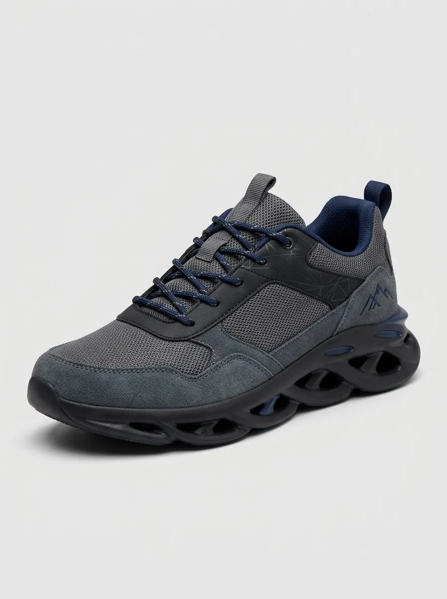 Men's Charcoal Grey Outdoor Mountain Mesh Athletic Sneakers
