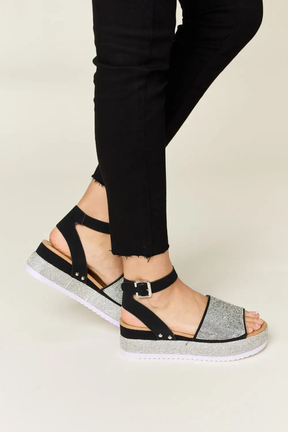 Wedge Rhinestone Sandals