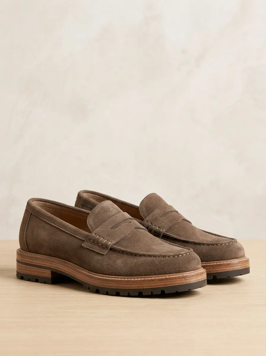 Women's Classic Classic Suede Wood Sole Loafers