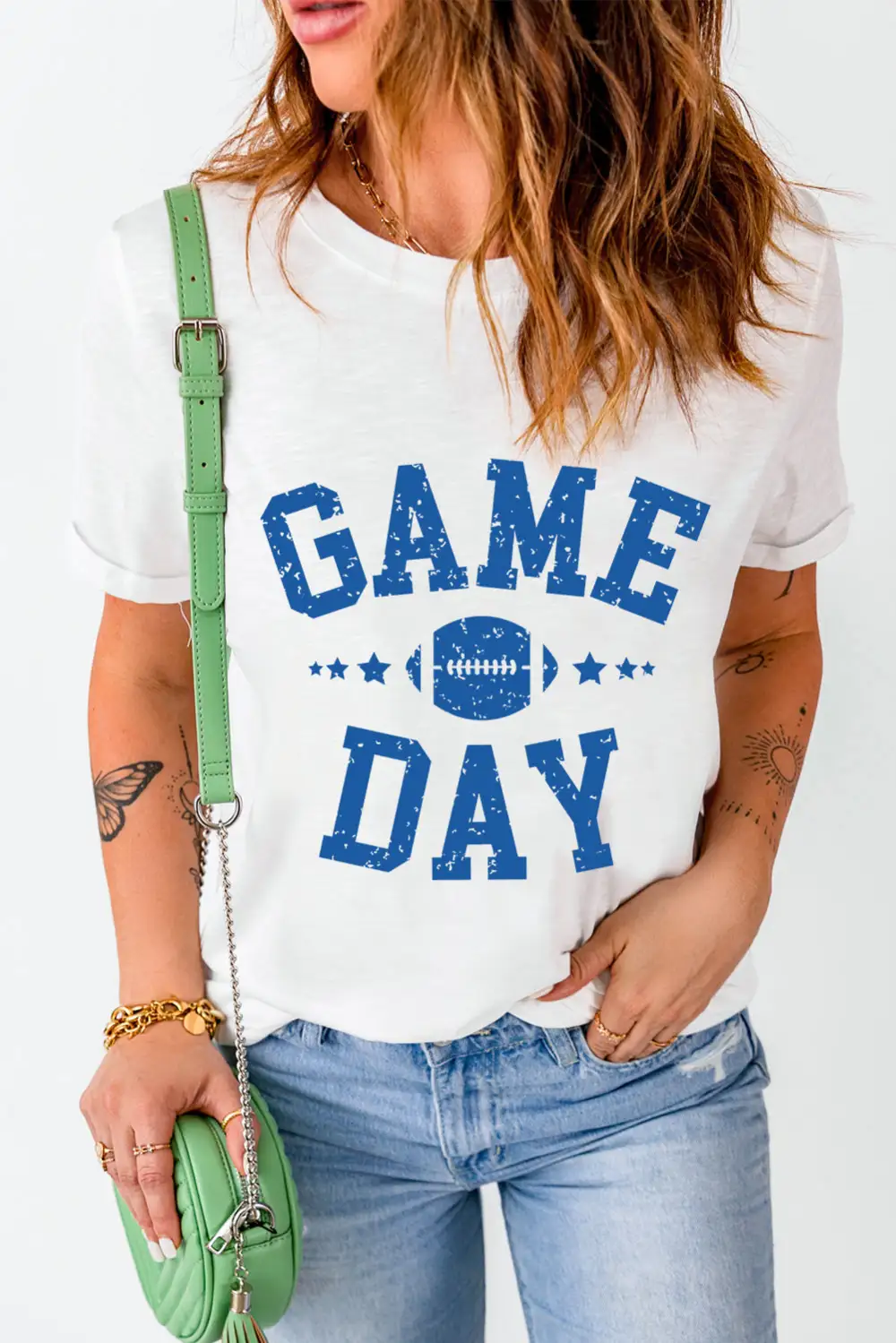 White Game Day Rugby Football
