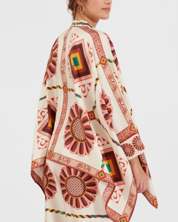 Macro Tile Print Twill Shirt and Pants Set