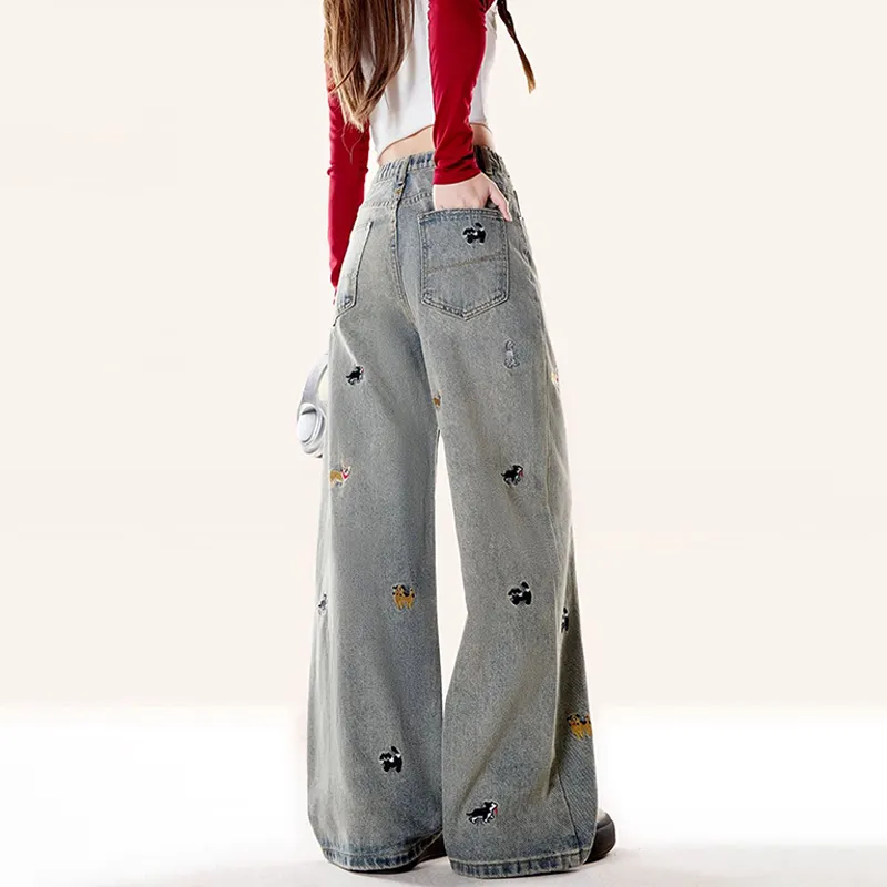 Puppy Wide Leg Jeans