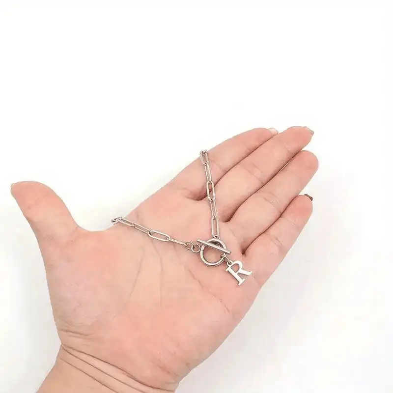 Polished Initial Necklace