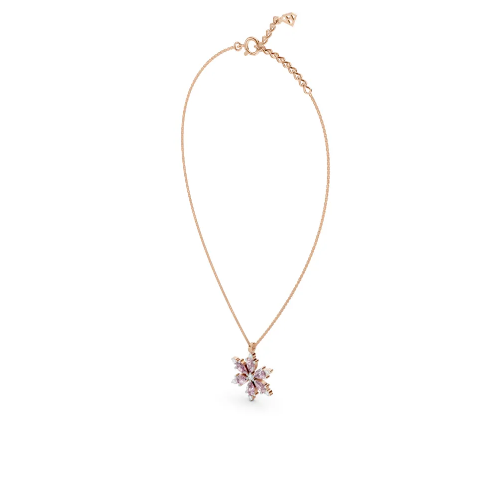 Amethyst Snowflake Necklace