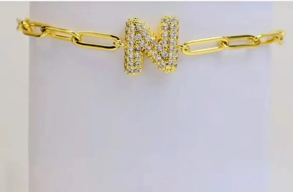 Distinctive Bubble Initial Bracelet
