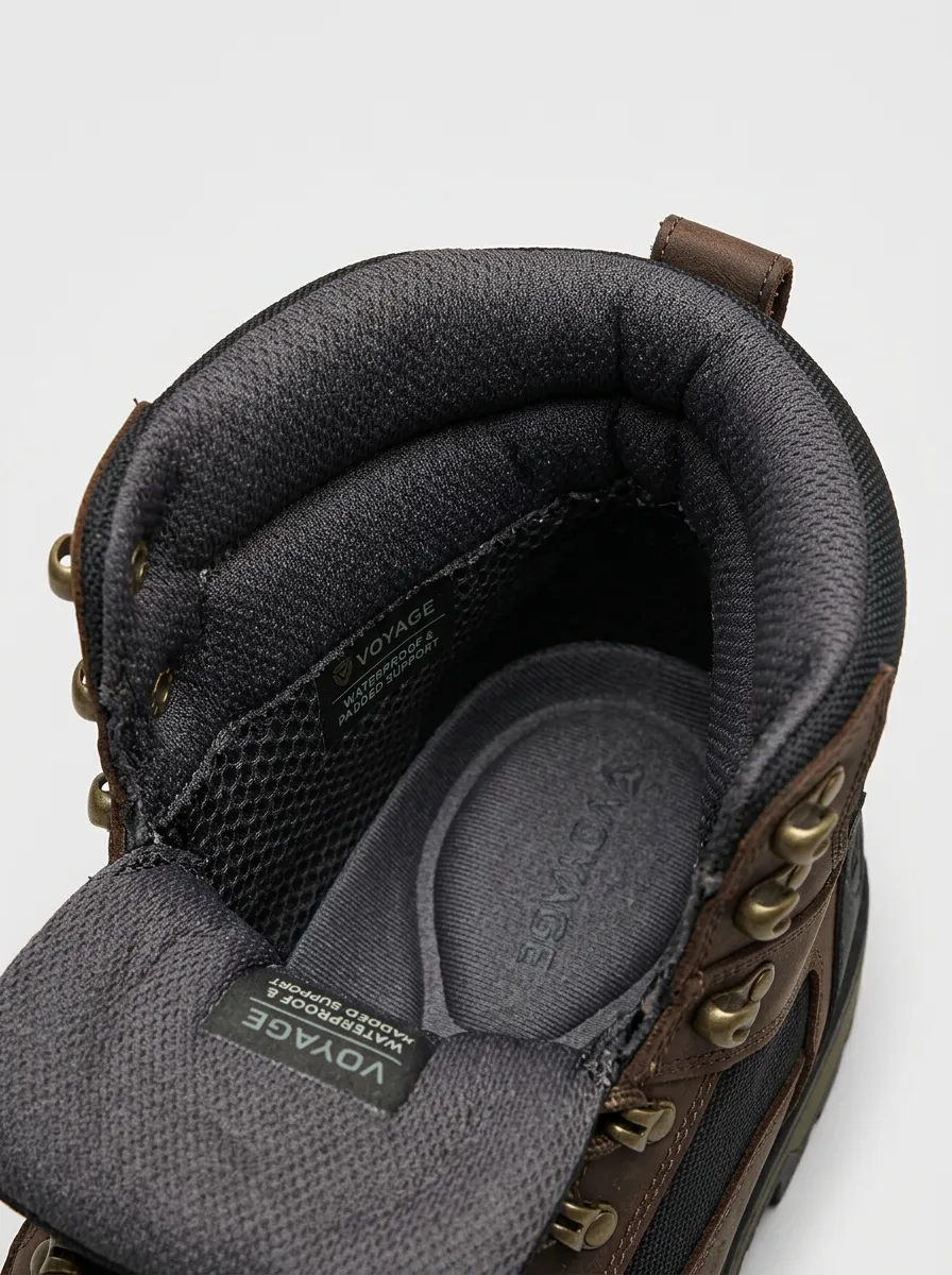 Tactical-Inspired Outdoor Leather-Look Men's Waterproof Work Boots