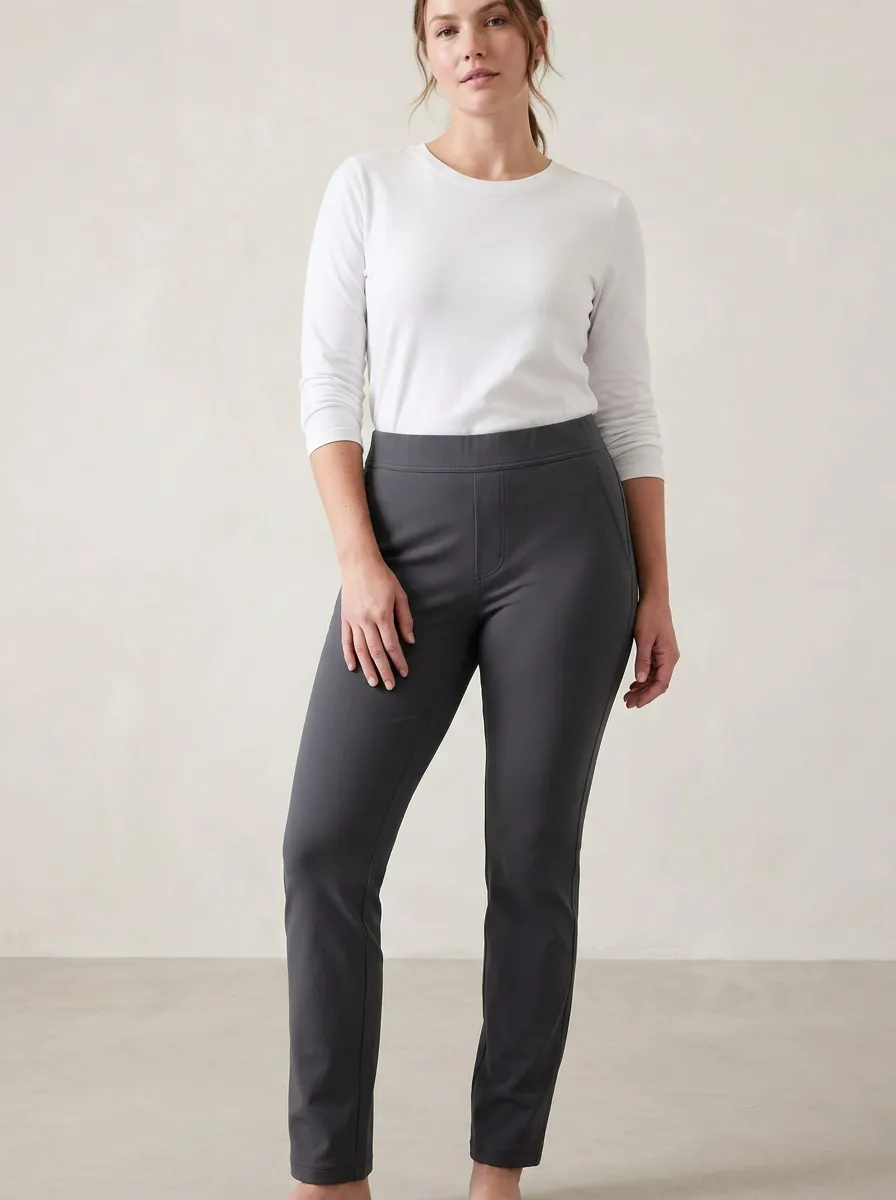 Easy-Wear Mid-Rise Stretch Women's Stretch Mid-Rise Pants