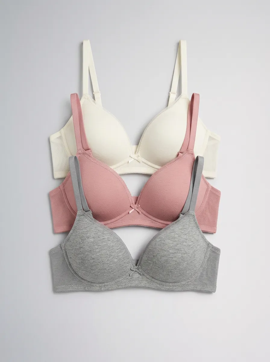 Everyday Soft-Look Women's Three-Piece Bra Set