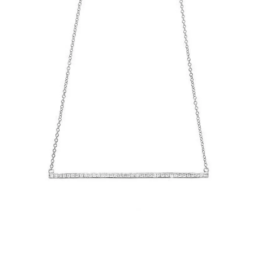 Delicate Bar Diamond Necklace