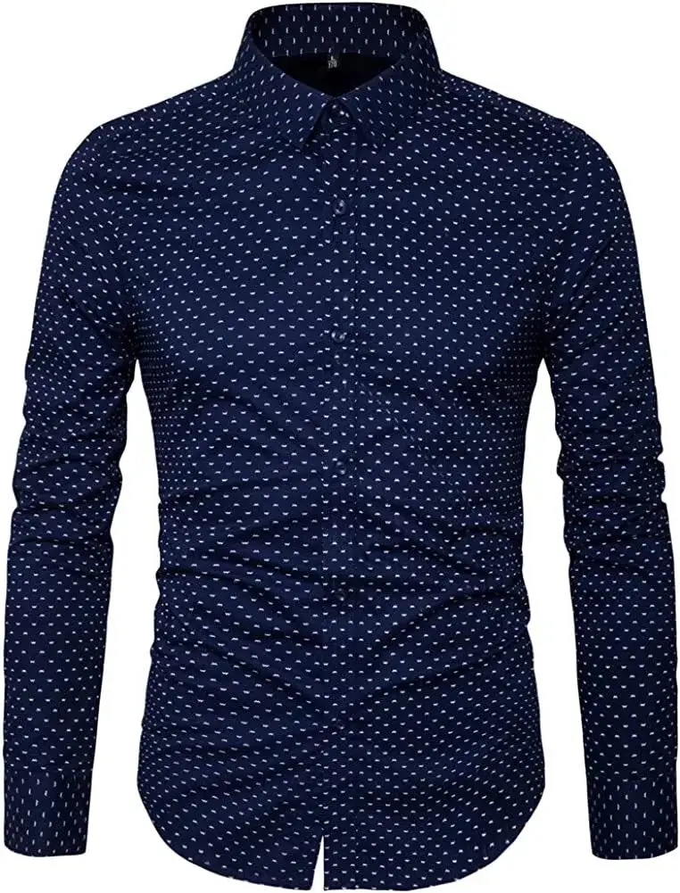 Polka Dot Long Sleeve Casual Shirt