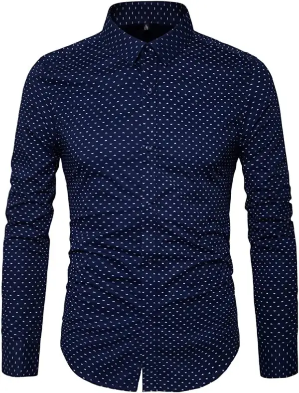 Polka Dot Long Sleeve Casual Shirt