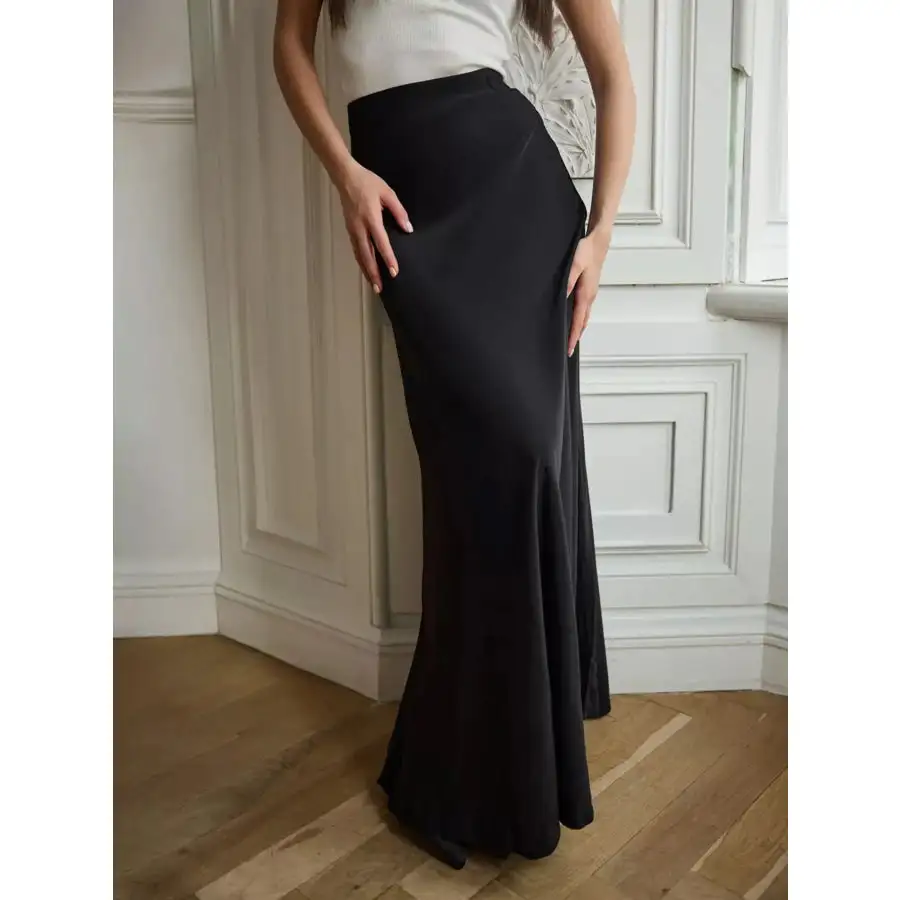 Classic High Waisted Maxi Skirt