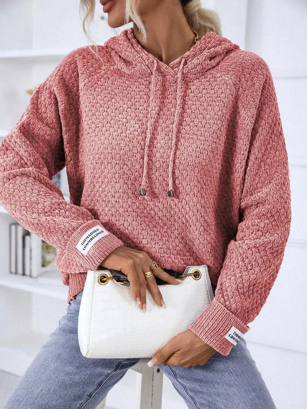 Essential Drawstring Long Sleeve Sweater