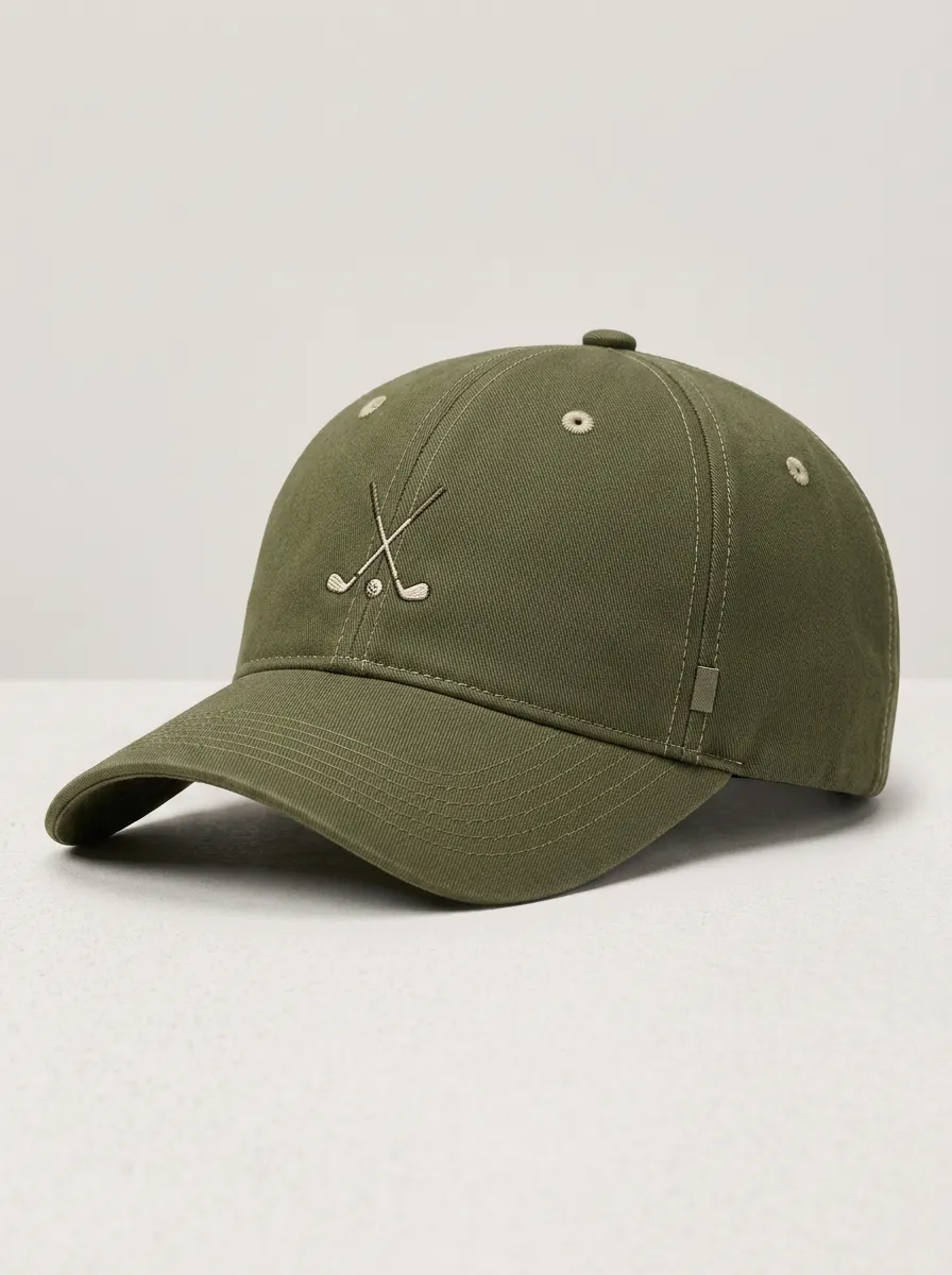 Unisex Golf Crossed Clubs Embroidery Baseball Cap