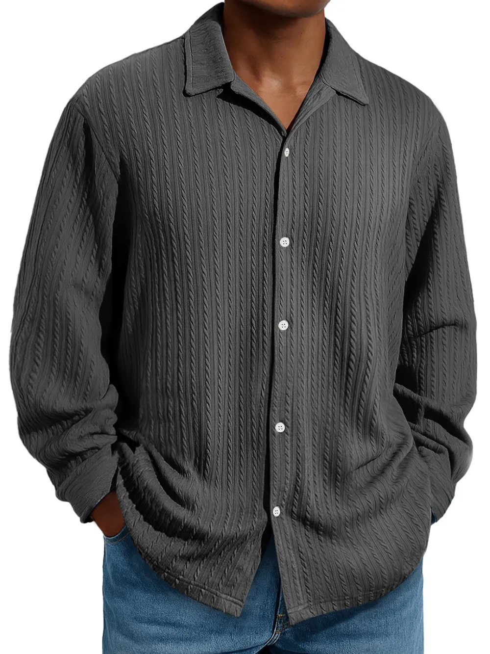 Jacquard Long Sleeve Shirt